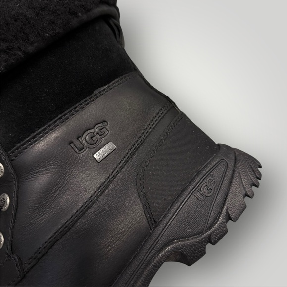 UGG Butte Shearling Boots Black Mens Sz 7 Women’s 9 - Picture 7 of 14